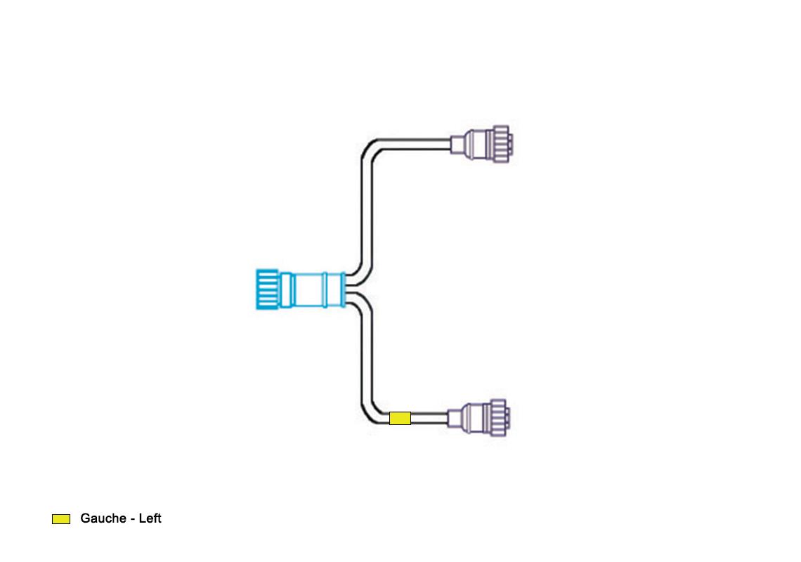 Cablaggio fanale posteriore con sovrastampaggio dritto 16V